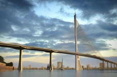 Phối cảnh cầu Cần Giờ theo hình cây đước. Ảnh: Sở GTVT TP.HCM