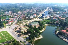 Dự án Phát triển tổng hợp các đô thị động lực - Tiểu dự án TP. Yên Bái, tỉnh Yên Bái là một trong những dự án trọng điểm góp phần làm thay đổi diện mạo đô thị của Tỉnh. Ảnh: Tường Lâm