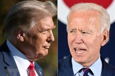Tổng thống Mỹ Donald Trump (trái) và ông Joe Biden. (Ảnh: AFP/ TTXVN)