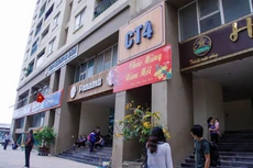 Công trình chung cư CT4 tại Khu đô thị mới Văn Khê (Hà Đông) thuộc Cty cổ phần Sông Đà 1 nhiều năm vi phạm PCCC Ảnh: PV