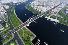 Phối cảnh cầu Trần Hoàng Na