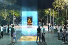 Phối cảnh Cột mốc số 0 đặt tại khu vực tượng đài, vườn hoa Lý Thái Tổ