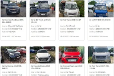 Một số chiếc xe được VIB rao bán