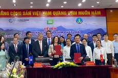 Toàn cảnh lễ ký kết chi trả giảm phát trải vùng Bắc Trung Bộ - Ảnh: VGP