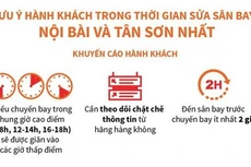 Lưu ý hành khách trong thời gian sửa sân bay Nội Bài và Tân Sơn Nhất