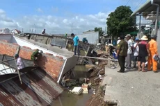 Sạt lở tại xã Tân Nhuận Đông, huyện Châu Thành, tỉnh Đồng Tháp. Ảnh chỉ mang tính minh họa. Nguồn Internet