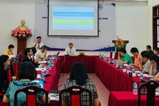 Đại diện nhóm nghiên cứu của CIEM trình bày tại Hội thảo công bố Báo cáo Nghiên cứu các vấn đề về giới trong di cư trong nước và tái cơ cấu kinh tế ở Việt Nam ngày 23/4 tại Hà Nội