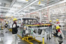 Trong một nhà máy sản xuất ô tô của hãng Great Wall ở Trùng Khánh, Trung Quốc, tháng 1/2021 - Ảnh: Getty/CNBC.