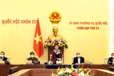 Chủ tịch Quốc hội Nguyễn Thị Kim Ngân phát biểu tại phiên thảo luận của Ủy ban Thường vụ Quốc hội. Ảnh: Quang Khánh