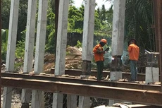 Dự án Nạo vét trục thoát nước rạch Xóm Củi (Quận 8, TP.HCM) được triển khai thi công xuyên Tết để đưa công trình về đích đúng hẹn. Ảnh: Hải An