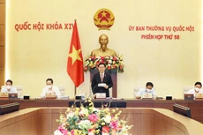 Chủ tịch Quốc hội Vương Đình Huệ phát biểu khai mạc Phiên họp thứ 58 của Ủy ban Thường vụ Quốc hội. Ảnh: Hồ Long