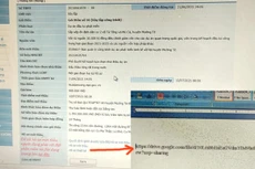 Tại phần nội dung hồ sơ thiết kế Gói thầu, Bên mời thầu chỉ đính kèm bản chụp 1 tờ giấy A4 với tên file là “link file bản vẽ thiết kế”. Ảnh: Bích Thảo