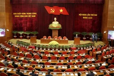 Toàn cảnh phiên bế mạc Hội nghị lần thứ hai Ban Chấp hành Trung ương Đảng khóa XIII. Ảnh: Quý Bắc