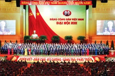 Tổng Bí thư, Chủ tịch nước Nguyễn Phú Trọng phát biểu bế mạc Đại hội đại biểu toàn quốc lần thứ XIII của Đảng. Ảnh: Quý Bắc