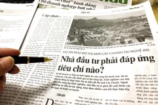Sau khi Báo Đấu thầu có bài phản ánh, Sở Kế hoạch và Đầu tư Nghệ An đã có văn bản sửa đổi yêu cầu sơ bộ năng lực, kinh nghiệm nhà đầu tư đăng ký thực hiện dự án. Ảnh: Nhã Chi