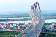 Cầu Nhật Tân có ý nghĩa quan trọng trong chiến lược phát triển kinh tế - xã hội của Thủ đô. Ảnh: Lê Tiên