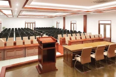 Gói thầu Mua sắm trang thiết bị Hội trường UBMTTQ tỉnh Thái Nguyên do UBMTTQ tỉnh Thái Nguyên làm chủ đầu tư. Ảnh: Lan Hương