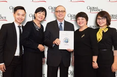 Đại diện ban lãnh đạo BIDV nhận giải