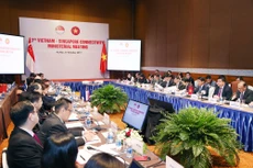 Hội nghị khẳng định hợp tác kinh tế Việt Nam - Singapore đã phát triển mạnh mẽ trên cả 6 lĩnh vực hợp tác. Ảnh: Lê Tiên