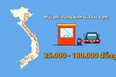Từ Bắc vào Nam có bao nhiêu trạm thu phí?