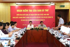 Đoàn kiểm tra của Ban Bí thư Trung ương Đảng làm việc tại Bộ Kế hoạch và Đầu tư