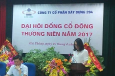 Công ty CP Xây dựng 204 không chấp nhận yêu cầu khởi kiện của ông Đồng Xuân Thép vì cho rằng việc trả cổ tức cho các cổ đông đều tiến hành sau khi Đại hội đồng cổ đông hoàn tất. Ảnh: NC st