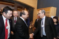 Trong khuôn khổ Hội nghị Diễn đàn Kinh tế thế giới, Thủ tướng Nguyễn Xuân Phúc có nhiều cuộc gặp gỡ, tiếp xúc với các tập đoàn, doanh nghiệp lớn. Ảnh: Đức Tuân VGP