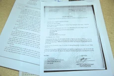 Văn bản giả mạo Bộ Kế hoạch và Đầu tư và mạo danh ông Nguyễn Đăng Trương, Cục trưởng Cục Quản lý đấu thầu. Ảnh: Lê Tiên