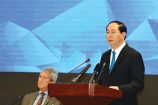 Chủ tịch nước Trần Đại Quang phát biểu tại Đối thoại nhiều bên về APEC hướng tới 2020 và tương lai. Ảnh: Châu Như Quỳnh