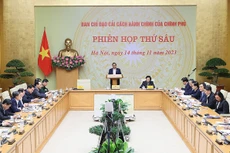 Thủ tướng Phạm Minh Chính chủ trì Phiên họp thứ sáu của Ban Chỉ đạo cải cách hành chính của Chính phủ. Ảnh: Nhật Bắc