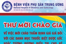 Bệnh viện Phụ sản Trung ương mời chào thẩm định giá