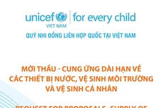 Mời thầu Cung ứng dài hạn về các thiết bị nước, vệ sinh môi trường và vệ sinh cá nhân