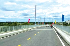 Cầu Vàm Sát 2 được thông xe vào ngày 15/9/2023, sớm hơn 1 tháng so với kế hoạch. Ảnh: Tuấn Ngọc