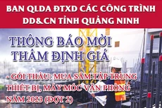 Thư mời chào giá dịch vụ thẩm định giá