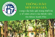 Bệnh viện Đa khoa Xanh Pôn mời báo giá