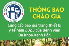 Bệnh viện Xanh Pôn thông báo mời cung cấp báo giá trang thiết bị y tế năm 2023