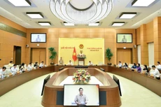 Ủy ban Thường vụ Quốc hội xem xét báo cáo kết quả giám sát việc triển khai thực hiện các chương trình mục tiêu quốc gia. Ảnh: Lâm Hiển