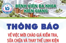Bệnh viện Đa khoa tỉnh Kiên Giang thông báo mời chào giá