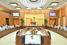 Ủy ban Thường vụ Quốc hội cho ý kiến về công tác dân nguyện tháng 7/2023. Ảnh: Lâm Hiển
