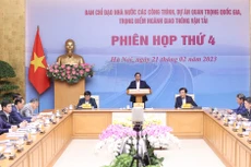 Thủ tướng Phạm Minh Chính chủ trì phiên họp thứ tư của Ban Chỉ đạo Nhà nước các công trình, dự án quan trọng quốc gia, trọng điểm ngành giao thông vận tải. Ảnh: Quý Bắc