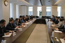 Toàn cảnh buổi làm việc của Đoàn công tác với Lãnh đạo và các đơn vị chuyên môn của JICA. (Nguồn: SSC)