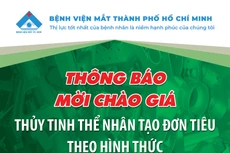 Bệnh viện Mắt thông báo mời chào giá