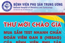 Bệnh viện Phụ sản Trung ương mời báo giá