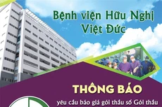Bệnh viện Hữu nghị Việt Đức mời báo giá