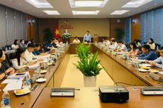 Toàn cảnh phiên họp mở rộng thẩm tra sơ bộ Dự án Luật sửa đổi, bổ sung một số điều của Luật Đấu giá tài sản. Ảnh: Hải Yến