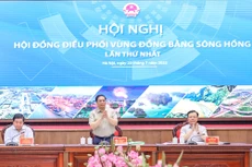 Thủ tướng Chính phủ Phạm Minh Chính chủ trì Hội nghị lần thứ nhất của Hội đồng điều phối Vùng Đồng bằng sông Hồng. Ảnh: Quý Bắc