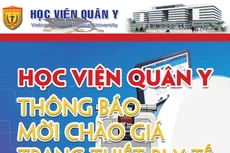 Học viện Quân y thông báo mời chào giá trang thiết bị y tế