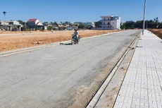 Hạ tầng kỹ thuật khu tái định cư An Hội Bắc 1, xã Nghĩa Kỳ, huyện Tư Nghĩa, tỉnh Quảng Ngãi đã cơ bản hoàn thiện, sẵn sàng giao đất cho người dân. Ảnh: Hà Minh