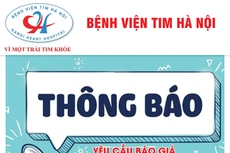 Bệnh viện Tim Hà Nội mời báo giá
