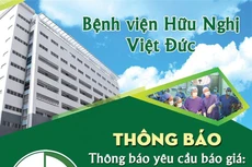 Bệnh viện Hữu nghị Việt Đức thông báo yêu cầu báo giá